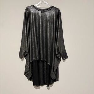 Shawl Dawls Carditop convertible batwing metallic‎ shimmer silver one size